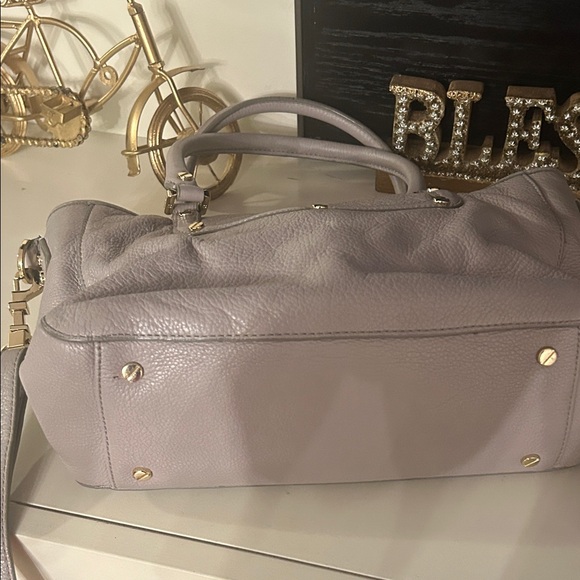 Tory Burch Light Gray Leather Satchel. Send me offers!! - Picture 6 of 11